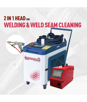 2 In 1 Head 1000W 1500W 2000W 3000W Mobile Laser Welding Machine with Weld Seam Cleaning Function